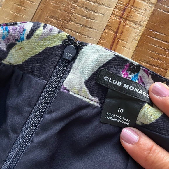 Club Monaco Floral Pencil Skirt Adamaris Iris Floral Print Size 10 Medium - Picture 12 of 13